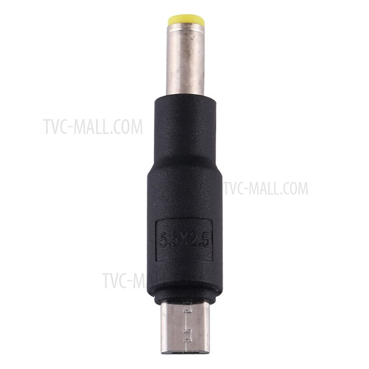 10Pcs DC Power Plug 5.5 x 2.5mm Male To Micro USB Male Adapter