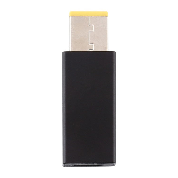 Type-C Female to Rectangle Male PD 20V DC Power Adapter Square Charger Converter for Lenovo Laptop - Black