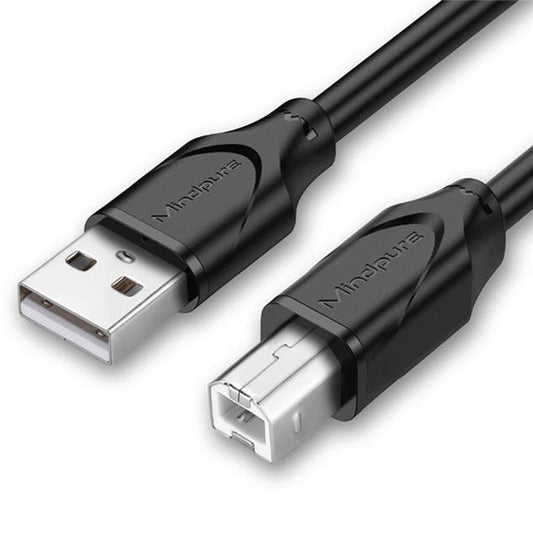 MINDPURE US002 2m USB2.0 Male to Square USB Type-B Male Printer Cable Computer Printing Connection Cord - Black
