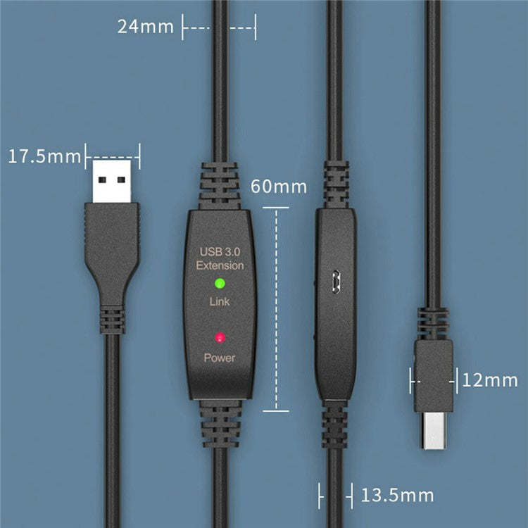 7.5m USB3.0 Male to Square USB Type-B Male Printer Cable PVC Printing ...