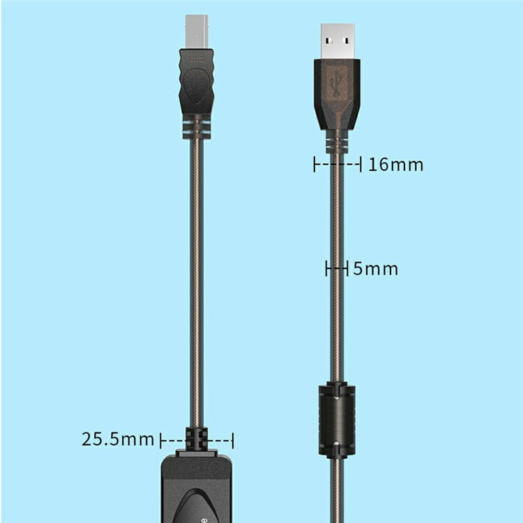 U210AB 10m USB2.0 Male to Square USB Type-B Male Printer Cable PVC Pri ...