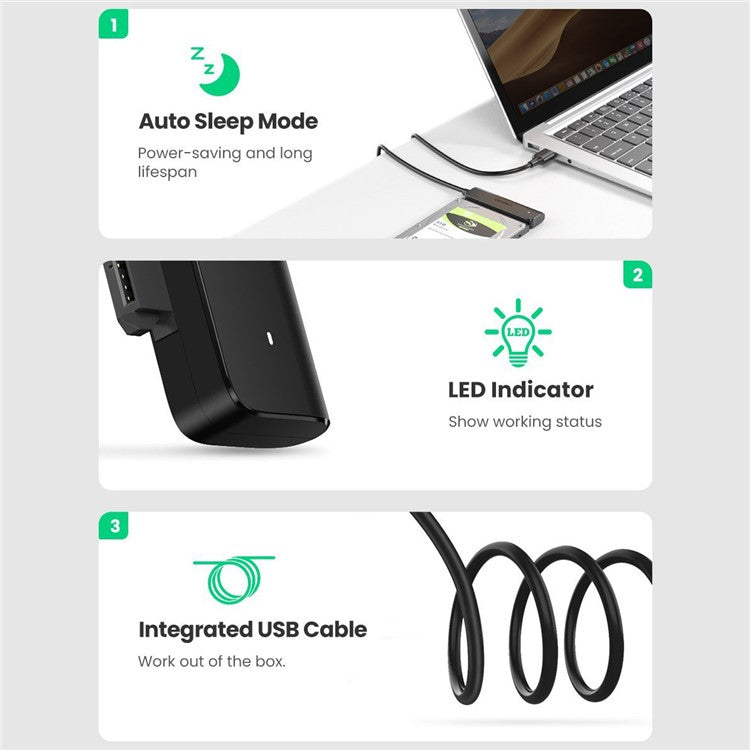 UGREEN USB 3.0 SATA Cable USB to SATA Adapter Converter for 2.5 inch External Hard Drive HDD SSD Disk