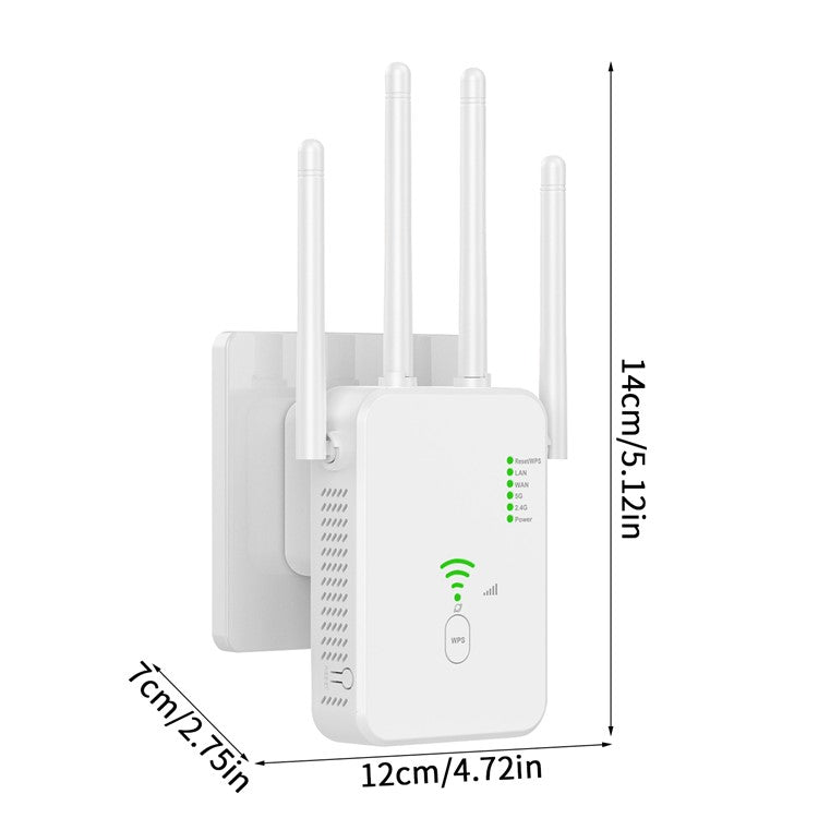 U10-300 Lightweight Repeater Wireless Router WiFi Booster 300Mbps WiFi Repeater - Black / UK Plug