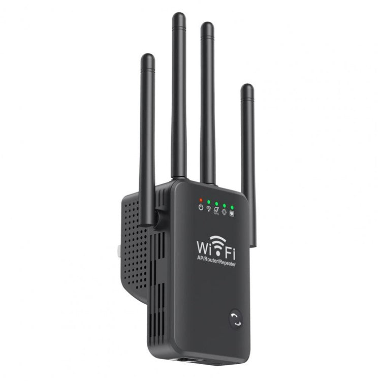U9 Wireless Repeater 3-in-1 Function Wi-Fi Signal Booster 300Mbps WiFi Extender - Black / US Plug