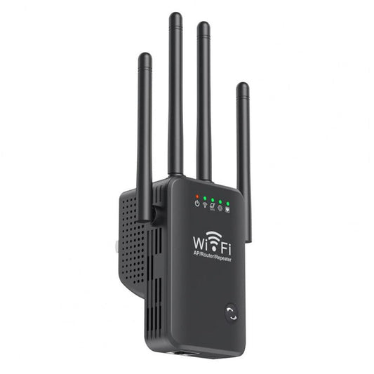 U9 Wireless Repeater 3-in-1 Function Wi-Fi Signal Booster 300Mbps WiFi Extender - Black / US Plug