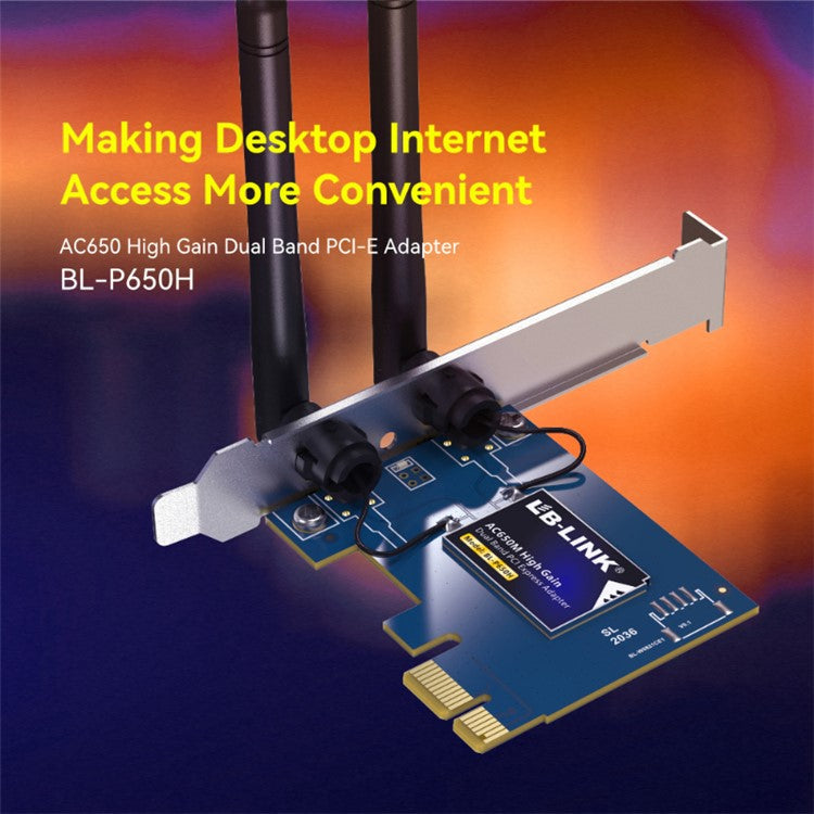 LB-LINK BL-P650H WiFi AC Network Card PCI-E 2.4G / 5G Dual-band Computer Wireless Network Adapter
