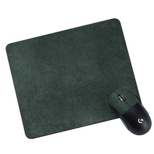 Suede Leather Mouse Pad Non-Slip Base Gaming Working Mousepad Mouse Mat, Size: 30x24cm - Blackish Green