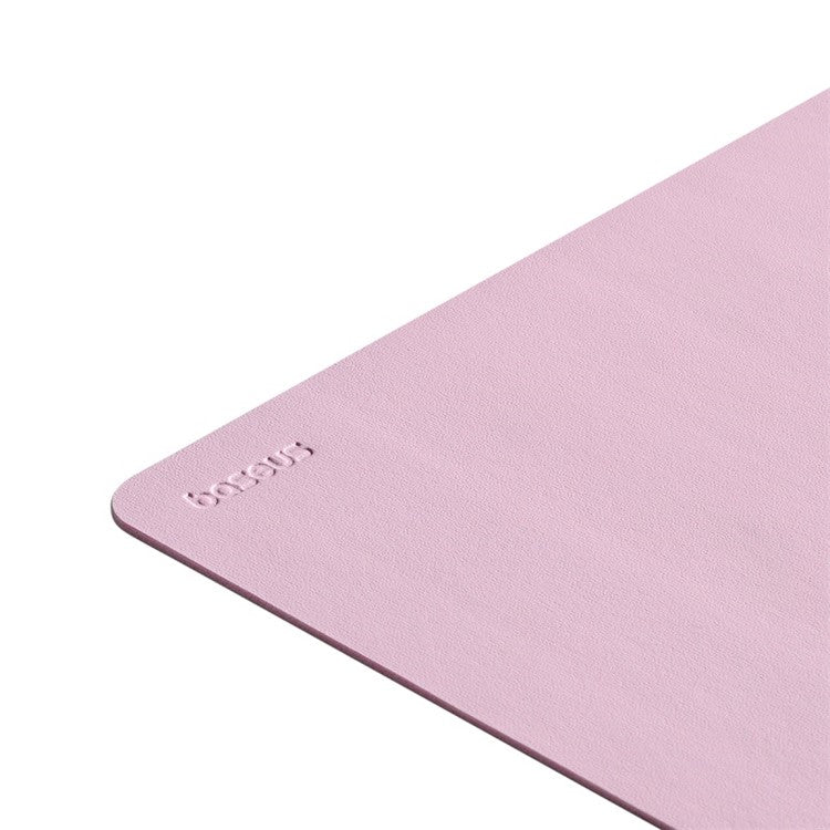 BASEUS 21x26cm Double-Sided PU Leather Smooth Mouse Pad Non-Slip Base Office Home Mouse Pad - Pink