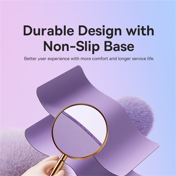 BASEUS 21x26cm Double-Sided PU Leather Smooth Mouse Pad Non-Slip Base Office Home Mouse Pad - Purple