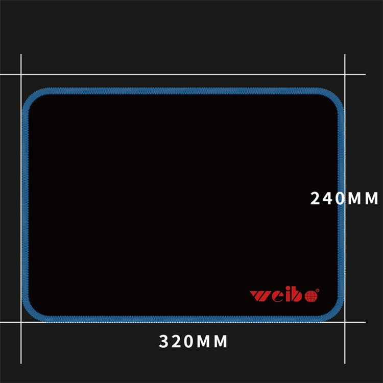WEIBO K6 32x24cm Gaming Mouse Mat Non-Slip Mouse Pad Computer Mousepad for Home Office