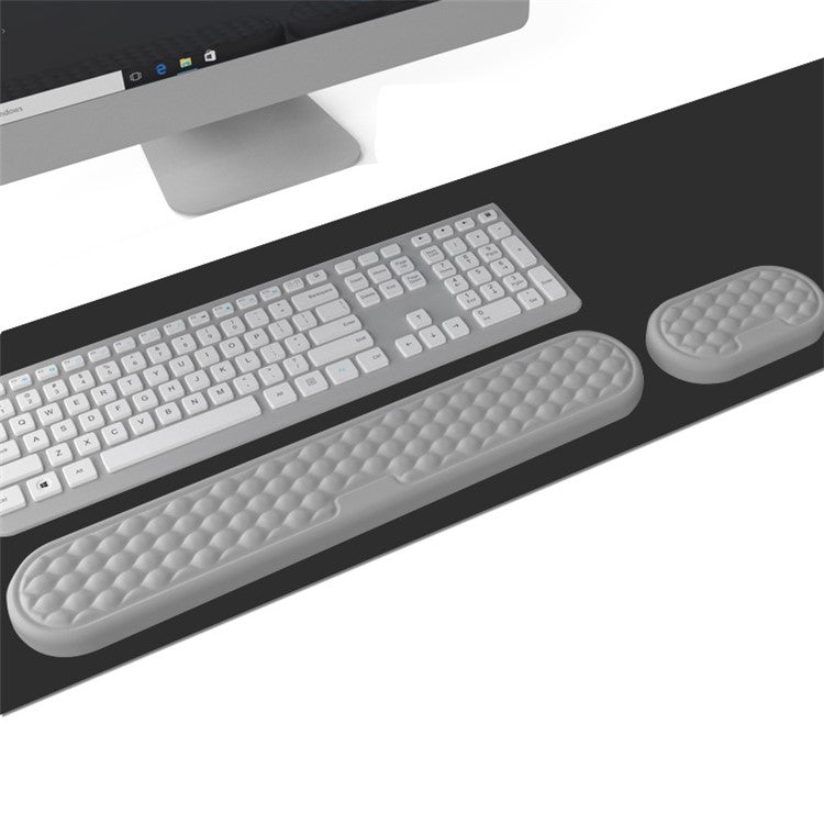 Memory Foam Wrist Rest Pad Anti-slip Wrist Support Pads for Mouse and Keyboard - Black