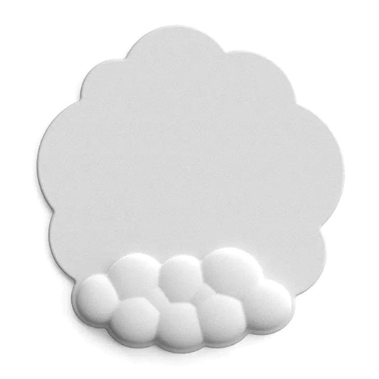 Wrist Rest Design Cloud Shape Mouse Pad Leather Anti-slip Mouse Pad - White