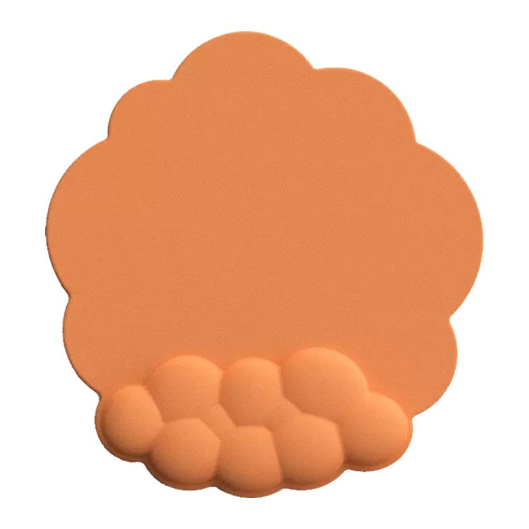 Wrist Rest Design Cloud Shape Mouse Pad Leather Anti-slip Mouse Pad - Orange