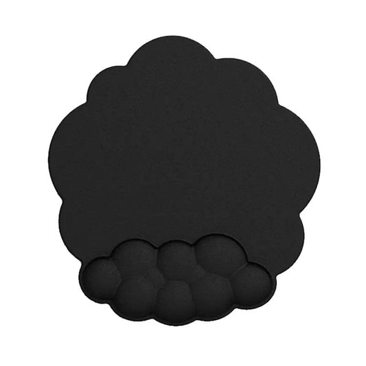 Wrist Rest Design Cloud Shape Mouse Pad Leather Anti-slip Mouse Pad - Black
