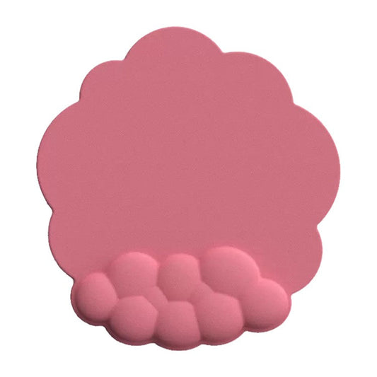 Wrist Rest Design Cloud Shape Mouse Pad Leather Anti-slip Mouse Pad - Red