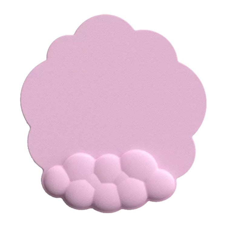 Wrist Rest Design Cloud Shape Mouse Pad Leather Anti-slip Mouse Pad - Pink