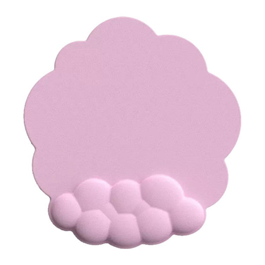 Wrist Rest Design Cloud Shape Mouse Pad Leather Anti-slip Mouse Pad - Pink
