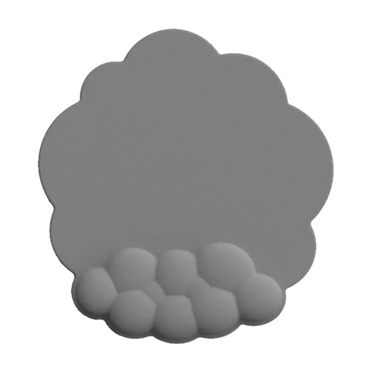 Wrist Rest Design Cloud Shape Mouse Pad Leather Anti-slip Mouse Pad - Grey