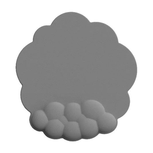 Wrist Rest Design Cloud Shape Mouse Pad Leather Anti-slip Mouse Pad - Grey