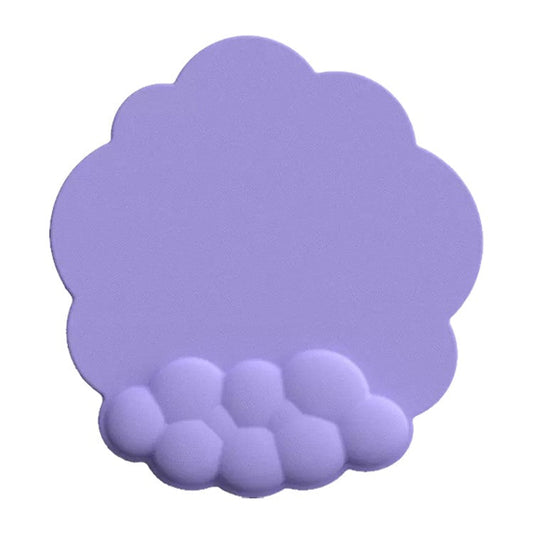 Wrist Rest Design Cloud Shape Mouse Pad Leather Anti-slip Mouse Pad - Purple