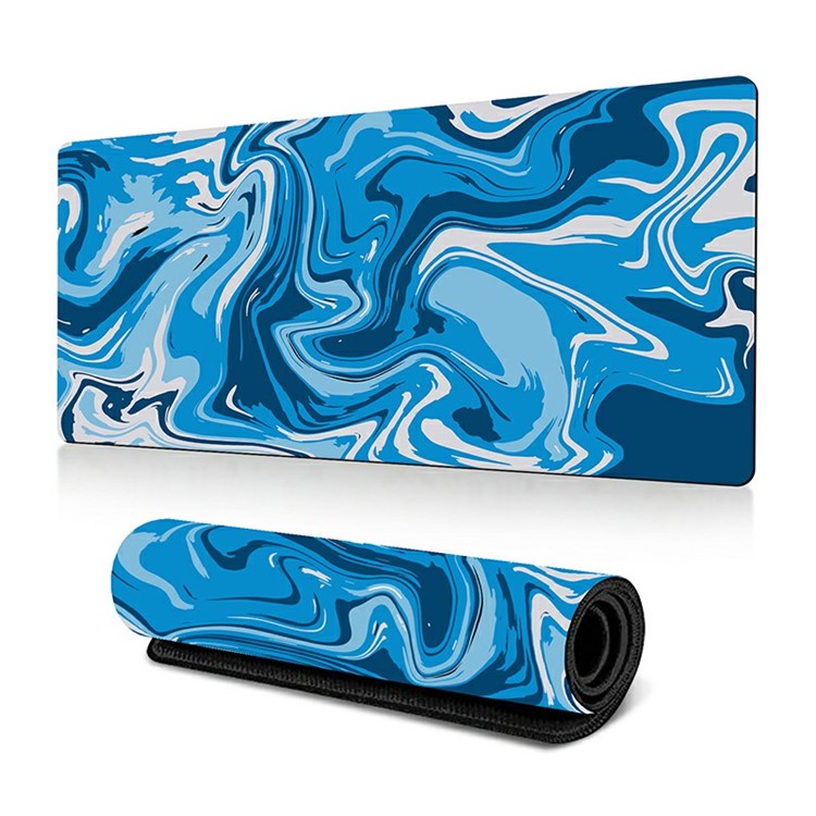 300 x 700 x 3mm Anti-Slip Desk Mouse Mat Abstract Fluid Pattern Mouse Pad - Style F