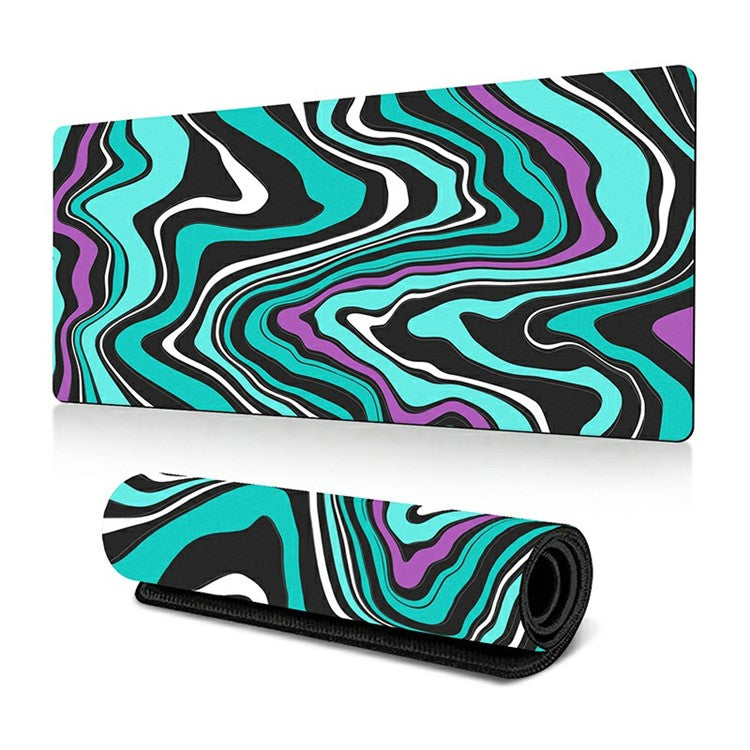 300 x 700 x 3mm Anti-Slip Desk Mouse Mat Abstract Fluid Pattern Mouse Pad - Style P