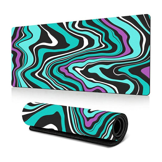 300 x 700 x 3mm Anti-Slip Desk Mouse Mat Abstract Fluid Pattern Mouse Pad - Style P