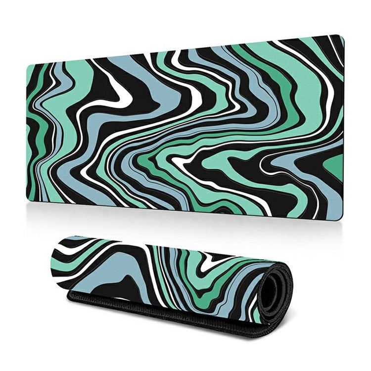 300 x 700 x 3mm Anti-Slip Desk Mouse Mat Abstract Fluid Pattern Mouse Pad - Style Q