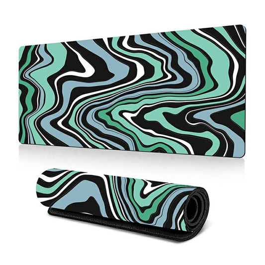 300 x 700 x 3mm Anti-Slip Desk Mouse Mat Abstract Fluid Pattern Mouse Pad - Style Q