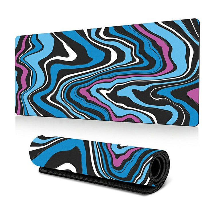 300 x 700 x 3mm Anti-Slip Desk Mouse Mat Abstract Fluid Pattern Mouse Pad - Style S