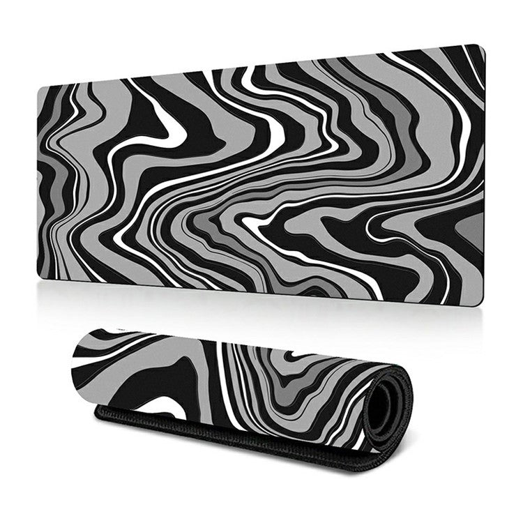 300 x 700 x 3mm Anti-Slip Desk Mouse Mat Abstract Fluid Pattern Mouse Pad - Style T