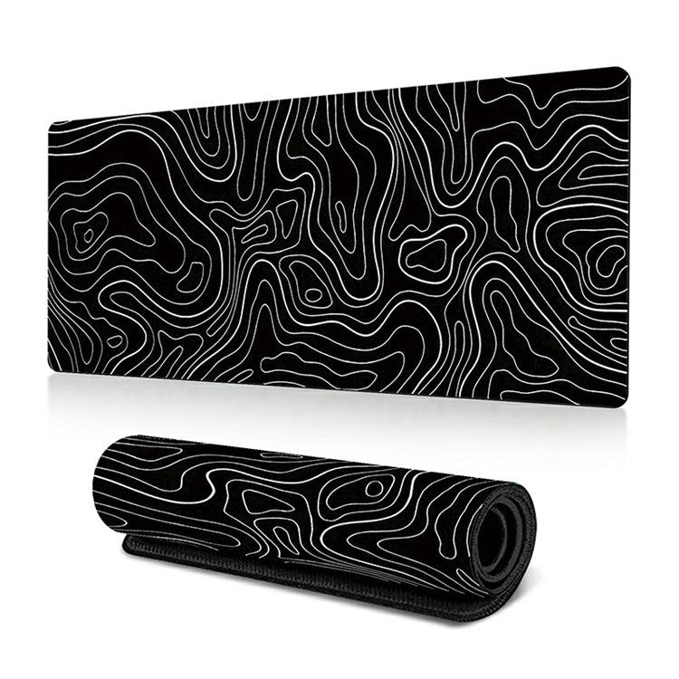 300 x 700 x 3mm Abstract Fluid Pattern Mouse Mat Non-Slip Rubber Mouse Pad - Style D
