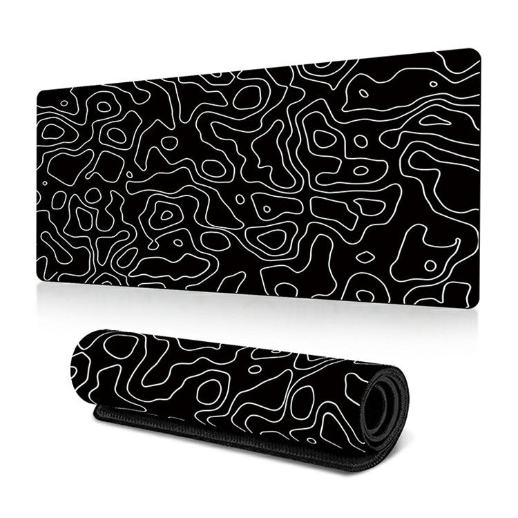 300 x 700 x 3mm Abstract Fluid Pattern Mouse Mat Non-Slip Rubber Mouse Pad - Style F