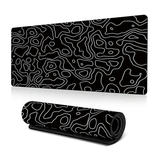 300 x 700 x 3mm Abstract Fluid Pattern Mouse Mat Non-Slip Rubber Mouse Pad - Style F