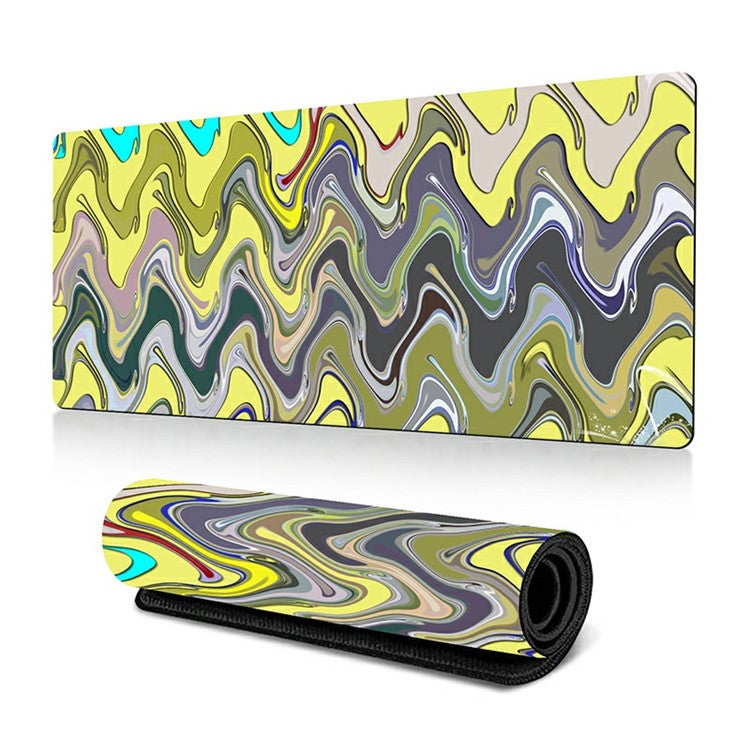 300 x 700 x 3mm Abstract Fluid Pattern Mouse Mat Non-Slip Rubber Mouse Pad - Style I