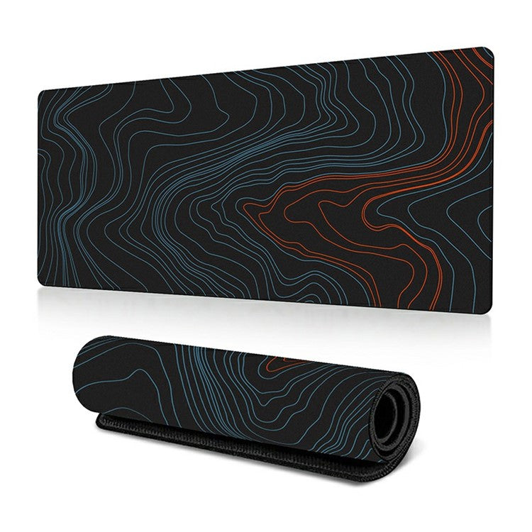 300 x 700 x 3mm Abstract Fluid Pattern Mouse Mat Non-Slip Rubber Mouse Pad - Style R