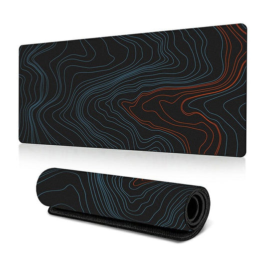 300 x 700 x 3mm Abstract Fluid Pattern Mouse Mat Non-Slip Rubber Mouse Pad - Style R