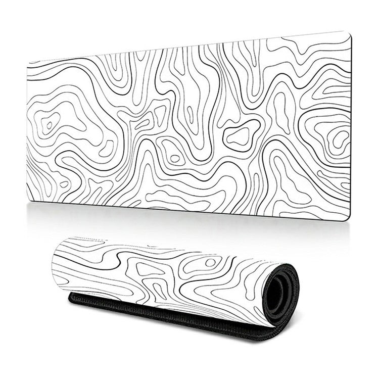 300 x 700 x 2mm Abstract Fluid Design Rubber Mouse Pad Anti-Slip Large Mouse Mat - Style C