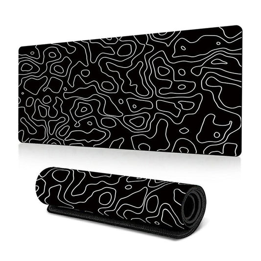 300 x 700 x 2mm Abstract Fluid Design Rubber Mouse Pad Anti-Slip Large Mouse Mat - Style F