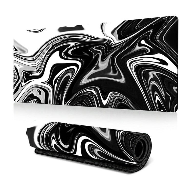 300 x 700 x 2mm Abstract Fluid Design Rubber Mouse Pad Anti-Slip Large Mouse Mat - Style J