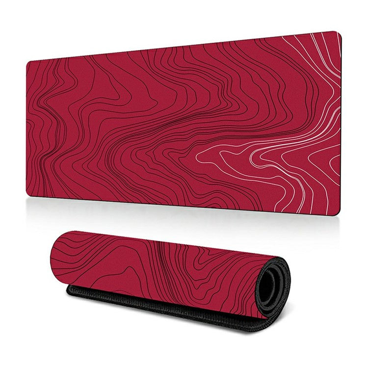 300 x 700 x 2mm Abstract Fluid Design Rubber Mouse Pad Anti-Slip Large Mouse Mat - Style P