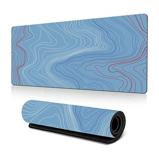 300 x 700 x 2mm Abstract Fluid Design Rubber Mouse Pad Anti-Slip Large Mouse Mat - Style Q