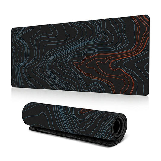 300 x 700 x 2mm Abstract Fluid Design Rubber Mouse Pad Anti-Slip Large Mouse Mat - Style R