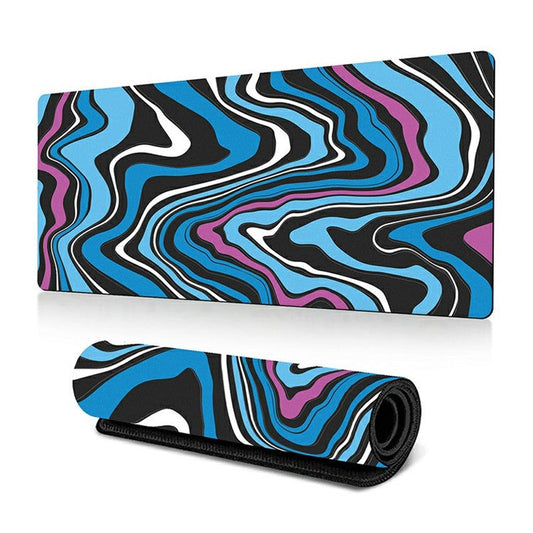 300 x 800 x 2mm Abstract Fluid Design Large Mouse Pad Anti-Slip Rubber Mouse Mat - Style R