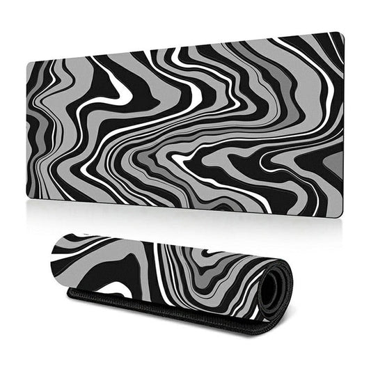 300 x 800 x 2mm Abstract Fluid Design Large Mouse Pad Anti-Slip Rubber Mouse Mat - Style S