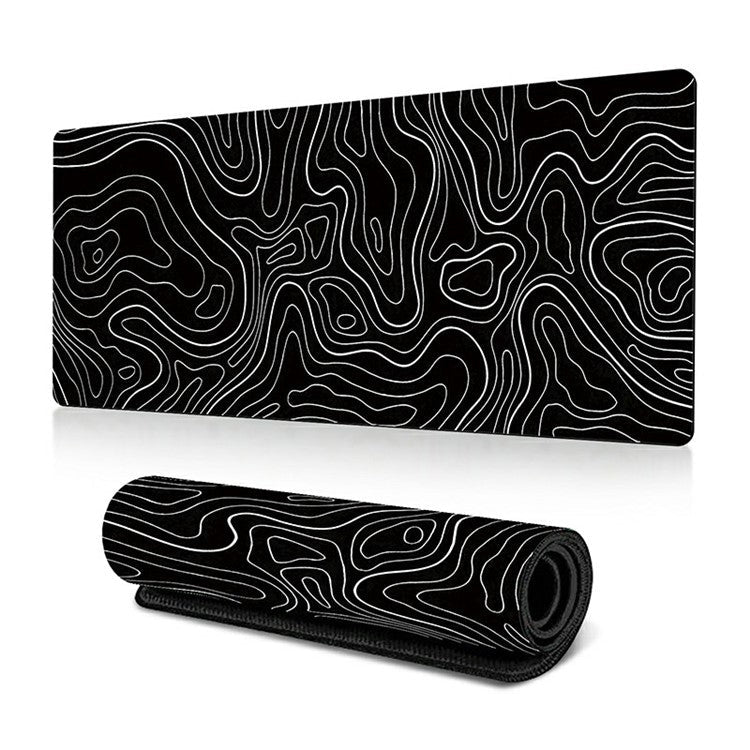300 x 800 x 2mm Abstract Fluid Pattern Anti-Slip Mouse Pad Large Rubber Mouse Mat - Style D