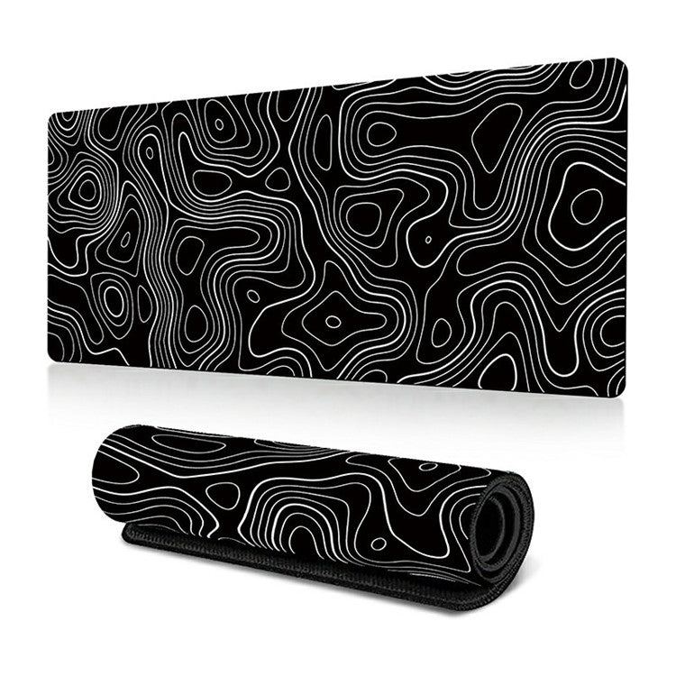 300 x 800 x 2mm Abstract Fluid Pattern Anti-Slip Mouse Pad Large Rubber Mouse Mat - Style E