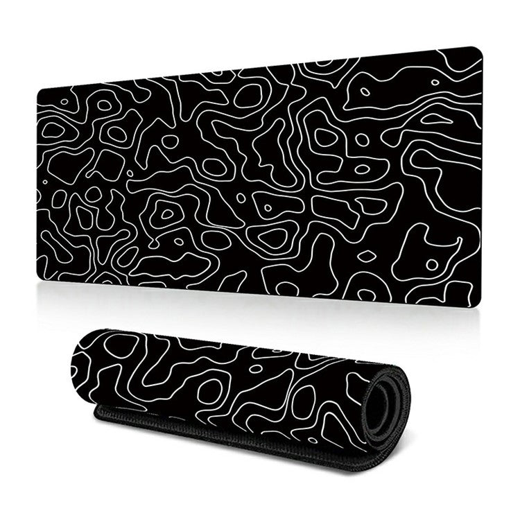 300 x 800 x 2mm Abstract Fluid Pattern Anti-Slip Mouse Pad Large Rubber Mouse Mat - Style F