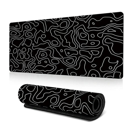 300 x 800 x 2mm Abstract Fluid Pattern Anti-Slip Mouse Pad Large Rubber Mouse Mat - Style F