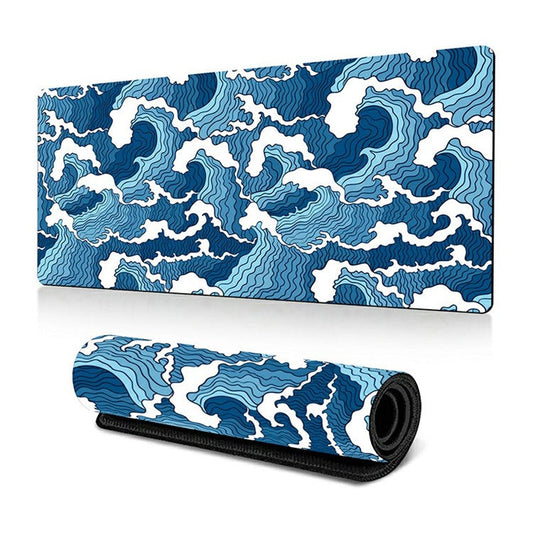 300 x 800 x 2mm Abstract Fluid Pattern Anti-Slip Mouse Pad Large Rubber Mouse Mat - Style G